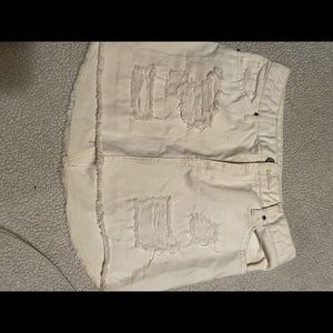 White cream Jean skirt